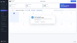 Populated ListingCore content calendar
